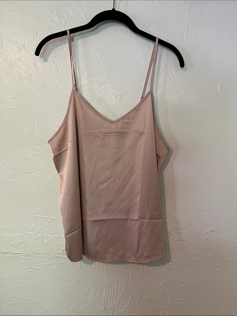 Women's Blush Satin Camisole Tank Top